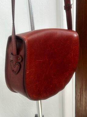 Leather Crossbody Bag in Rich Burgundy